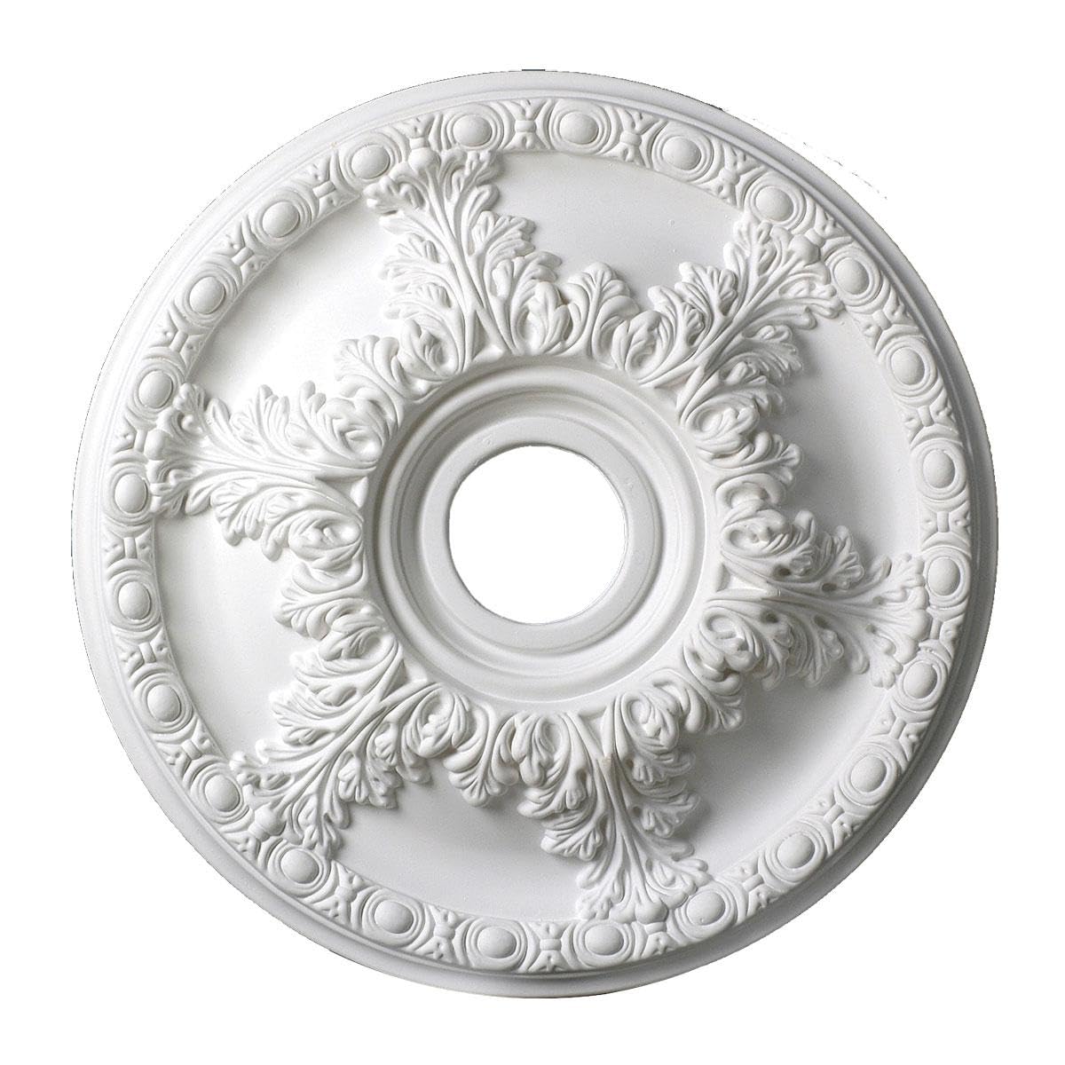 Photo 1 of 18 inch x 1-7/8 inch Leaf and Running Bead Polyurethane Ceiling Medallion Single Pack