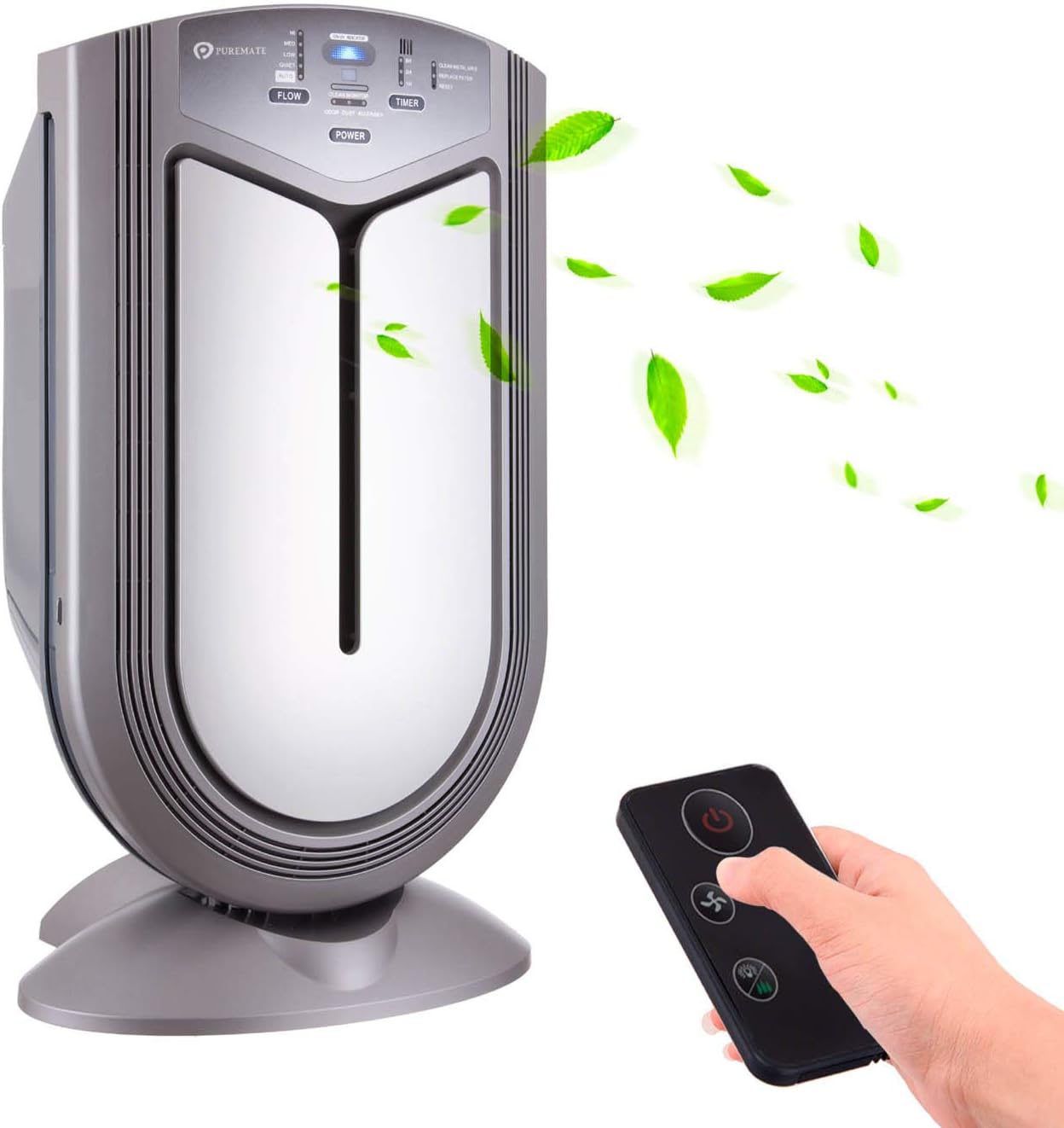 NaturoPure 7 in 1 Multiple Technologies Intelligent Air Purifier & Ioniser with True HEPA & Active Carbon Filters, Removes Allergies,Odours,Smoke,Dust,Mold,Pets,Pollen,Cooking, Coverage Area 650 ft²