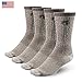 4 Pairs 71% Merino Wool Mens Crew Socks Shoe Size 8-12 Made in USA