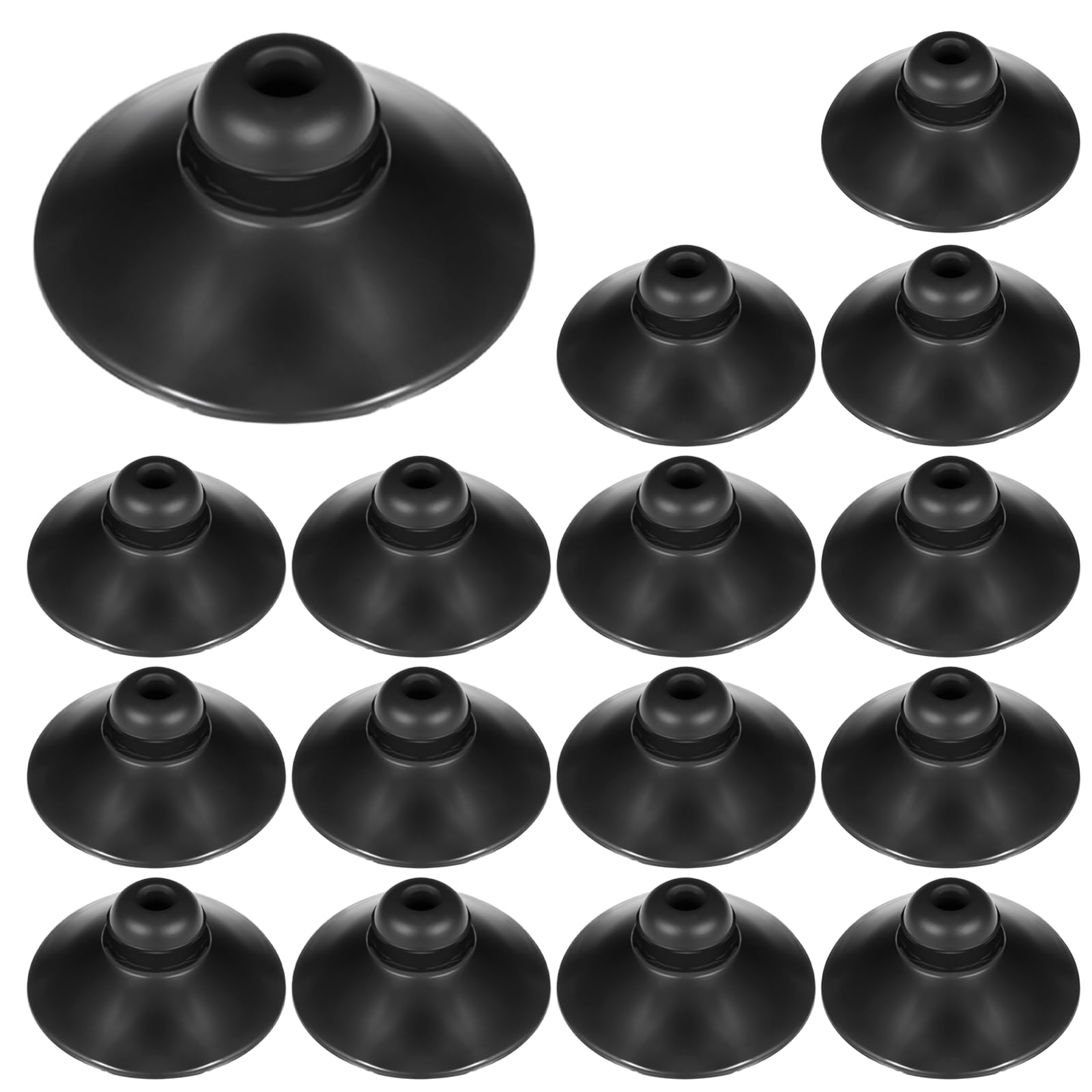 Photo 1 of 16Pcs Rubber Fish Tank Suction Cups, Black Aquarium Camp Clip Tank Attachments for Tanks Pump, Overhead Line Tube, Fish Tanks Aeration Setup, 28mm/1.1inch