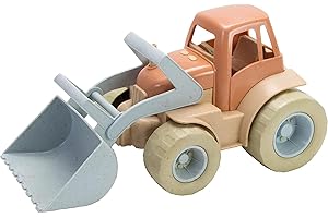 Dantoy BIO Kids’ Big Tractor, Green Sugarcane Bioplastic Toy, Indoor & Outdoor Play, Safe Rounded Edges, Role Play, Sensory Exploration with Sand & Water, Motor Skills, Made in Denmark, Ages 2+
