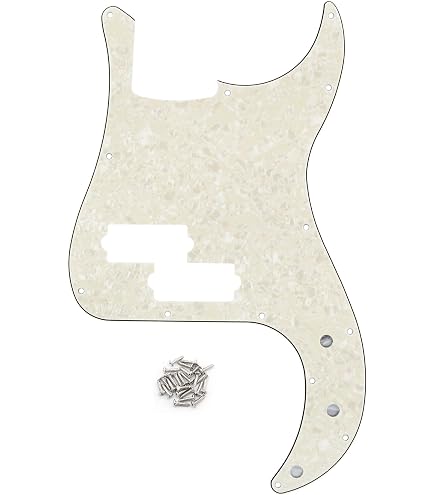 Pickguard 4 Strati Bianco Perlato Per Fender Telecaster E Precision Bass
