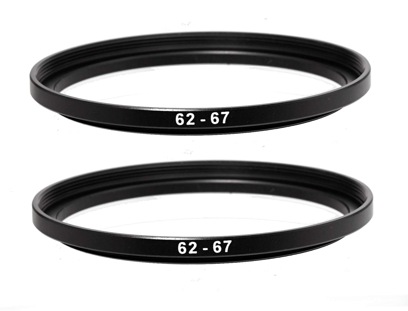 Photo 1 of (2 Pcs) 62-67MM Step-Up Ring Adapter, 62mm to 67mm Step Up Filter Ring, 62mm Male 67mm Female Stepping Up Ring for DSLR Camera Lens and ND UV CPL Infrared Filters