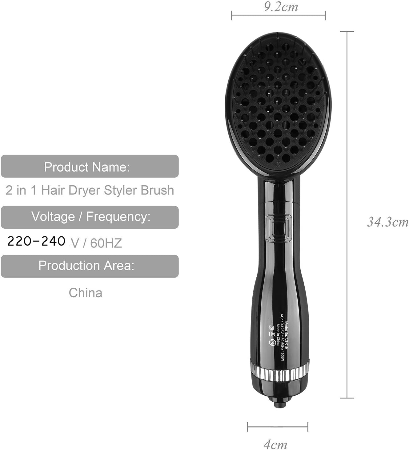 glatteisen burste warmluftburste glattburste ionen haartrockner fur trockenes nasses haare