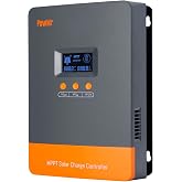 PowMr 100A MPPT Solar Controller, 12V/24V/36V/48V Auto, MPPT Charge Controller 100 Amp w/ LCD Display, Up to 12(Max) Solar Regulator Connections in Parallel, Work with Lead-Acid and Lithium Batteries