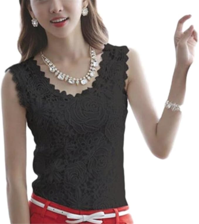 Amazon ネストカニーナ レース 花柄 ノースリーブ タンクトップ