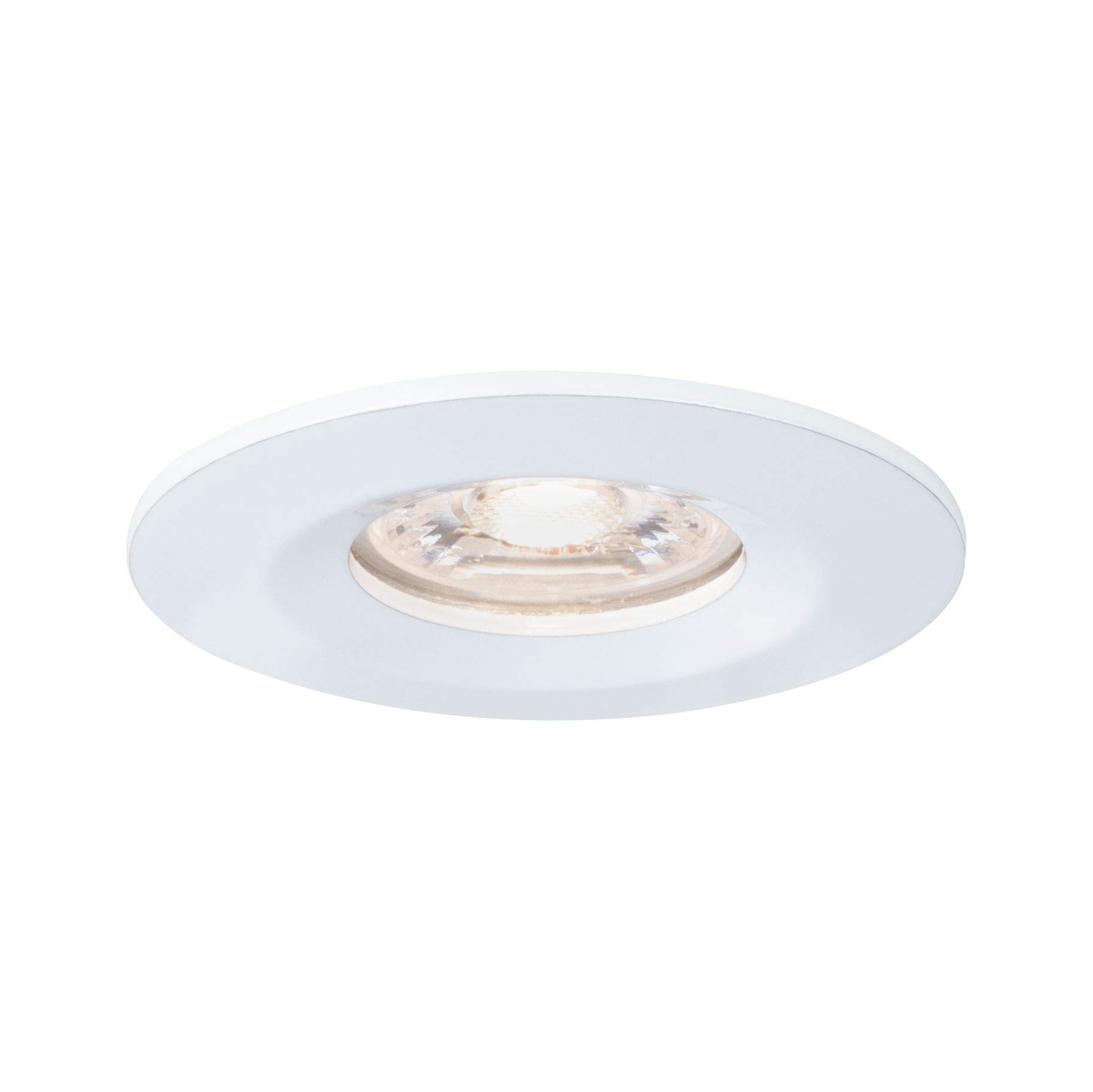 Paulmann 94298 Nova mini LED recessed luminaire Coin Round Rigid incl. 1x4 watt recessed Ceiling Spotlight White matt recessed lamp Aluminium Warm White 2700 K