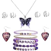 AITELEI Guts Jewelry Sets Butterfly Olivia Merch Necklace Earrings Rings Bracelets Concert Outfit Accessories for Women Fans Tour Concert Outfit Jewelry Accessories Gifts