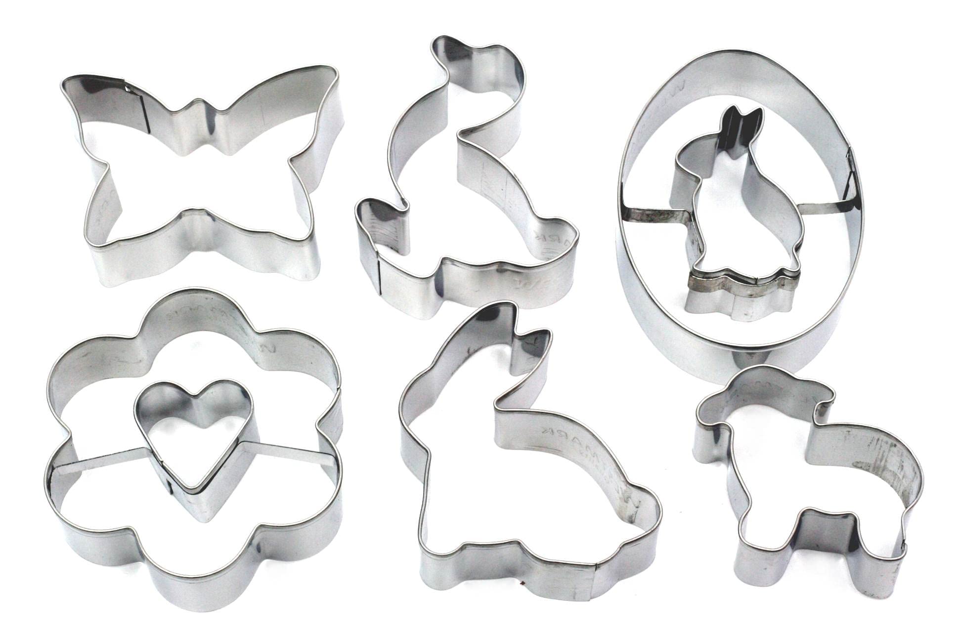 Westmark 6-Piece Easter/Spring Cookie Cutters Set, Silver, Set