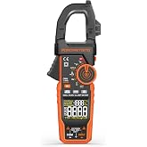 Inrush Clamp Meter,CM06 Clamp Multimeter, 6000 Counts 600A, POROMETISTO | TRMS Amp Meter with VFD, LOZ, NCV, AC/DC Voltage Current,Continuity Capacitance Frequency Resistance Temperature