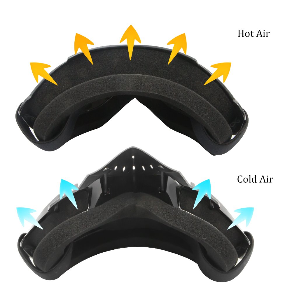 4-FQ Motorcycle Goggles Dirt Bike Goggles Bendable Anti UV Safety Snow Skiing Unisex Goggles Windproof Dustproof Scratch-Resistant Anti-fog Motocross Goggles(Color Sliver)