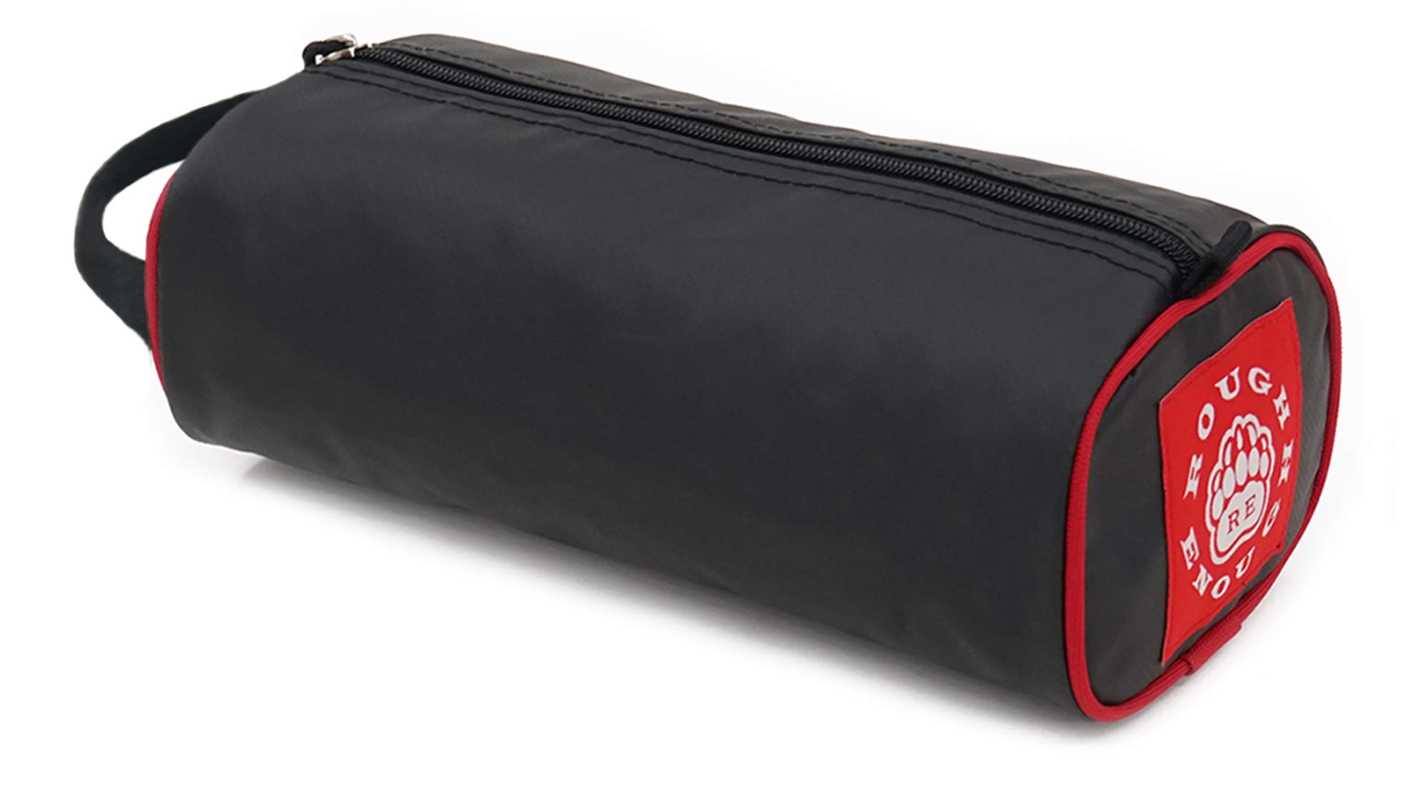 Rough Enough Small Electricians Tool Bag Large Boys Kids Exams Pencil Case Travel Pouch Accessories Portable Equipment Storage Box with Zipper Handle in Black Waterproof Fabric