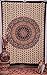 Twin Hippie Tapestry, Hippy Mandala Bohemian Tapestries, Indian Dorm Decor, Psychedelic Tapestry Wall Hanging Ethnic Decorative Tapestry, 54 x 84 Inches