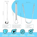 MORGLES Stainless Steel Tongue Scraper 4 Pack for Fresh Breath view 2