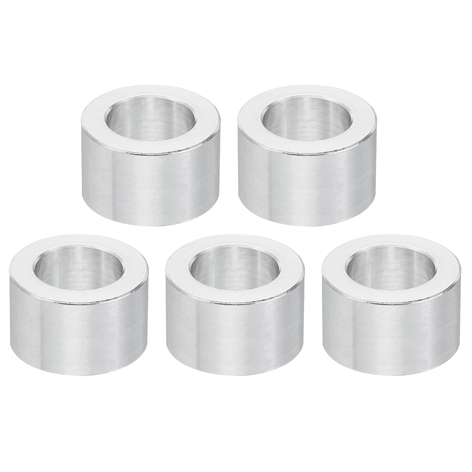 PATIKIL M12 Aluminum Spacers, 5 Pcs Metal Spacer Aluminum 12.5mm ID x 20mm OD x 12mm L Aluminum Spacer Screw Standoff Round for 1/2inch or M12 Screw Bolts