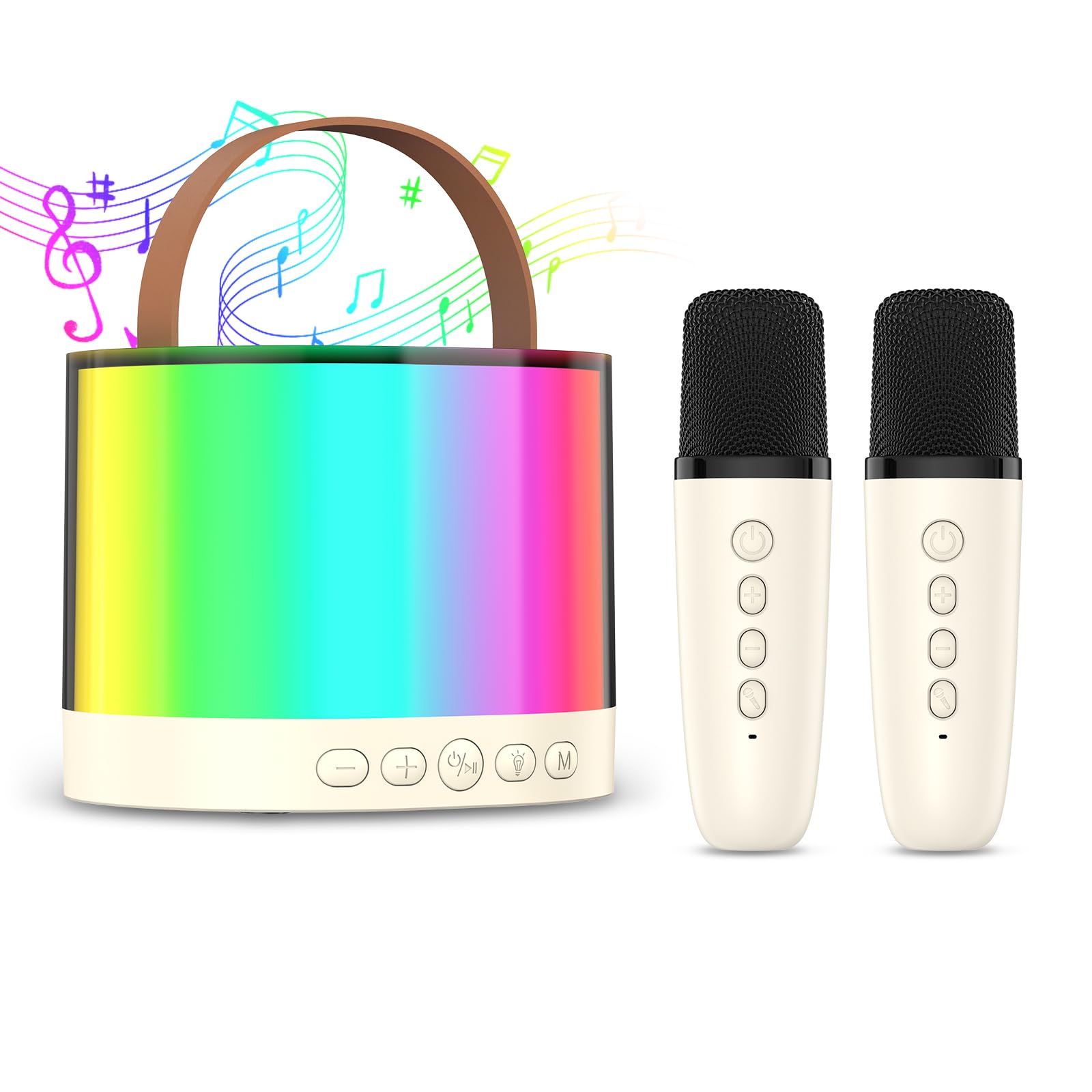 Ankilo Karaoke Machine for Kids Adults, Mini Karaoke Machine 2 Microphones Portable Kids Microphone with 5 Voice Changing Effects Gifts for Girls Boys