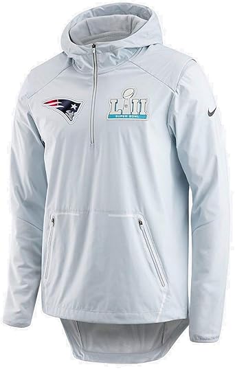Nike Men S New England Patriots Super Bowl 52 Alpha Shield Media Day Jacket Platinum X Large Amazon Co Uk Clothing