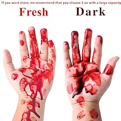 Go Ho Dark Fake Blood Makeup(1 oz),Realistic