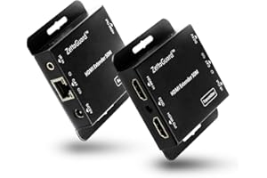 Zettaguard 164-Feet HDMI Extender Over Single Cat5/Cat6 Ethernet Cable with IR Control, 1080P & 3D Support with Vibrant, Loop Out Option, EDID Function