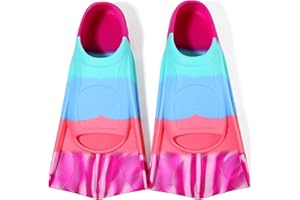 Foyinbet Kids Swim Fins,Short Youth Flippers Swimming Training Fins for Lap Swimming for Children Girls Boys Beginner