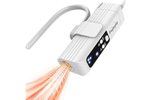 Fujoyia Pet Hair Dryer, Dog Dryer 1000W Powerful Blower with Hanging Neck Strap & Stand, 3 Heat/Speed, Brushless Motor for Fast Drying, Negative Ion, Ultra Lightweight for Home & Travel Grooming