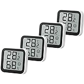 NOKLEAD Thermometer Humidity Meter Inside Mini Hygrometer Monitor Room Temperature Measuring Device with Face Icon Comfort In