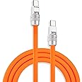 chubbycable Chubby 2.0 Fast Charging Cable Durable Soft Silicone USB C Cable 240W Extra Thick Phone Charger Cord Data Transfer Cord, Orange, Type-C to Type-C, 6.6 FT