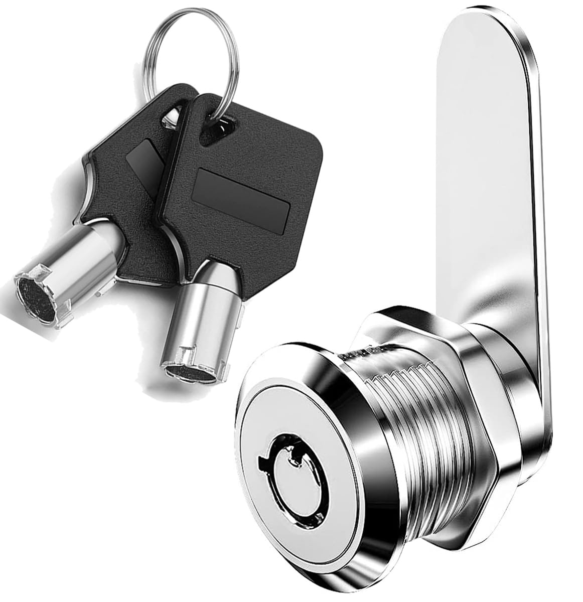 ZiYuya 30mm Thread Tubular Cam Lock with Key Alike, Lock for Letter Box Cupboard Cabinet Draw Mailbox Dresser Tumbler Lever Post Box Locks Locker for Door Furniture