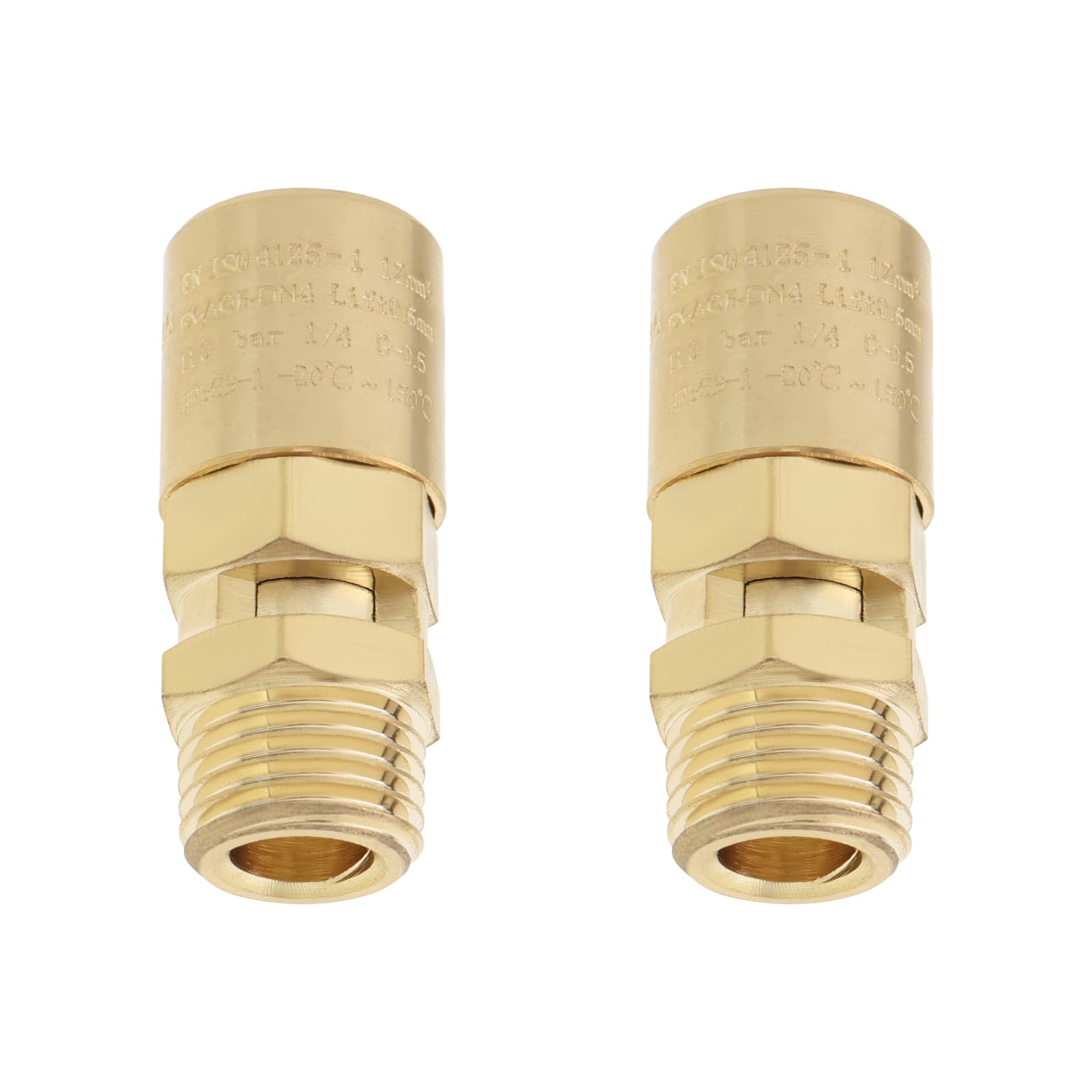 LT Easiyl 2PCS Brass Air Compressor Safety Valve Auto Open and Close Air Compressor Switch 11 Bar Pressure Relief 1/4" BSP Male Suitable for Industrial Use