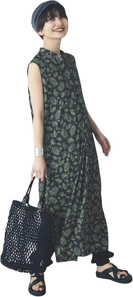 Amazon ジャーナルスタンダード レサージュ ペイズリープリントワンピース フリー ブラック ワンピース チュニック 通販