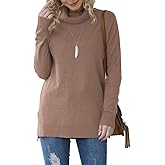HWOKEFEIYU Women 2025 Fall Trendy Casual Sweater Turtleneck Long Sleeve Sweaters Pullover