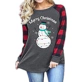 Women's Merry Christmas Shirts This is My Christmas Movie Watching Shirt Gnome Plaid Long Sleeve Raglan Baseball Tee Tops