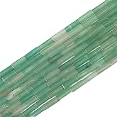 BEADIA Natural Green Aventurine Tube Beads Rectangle 4x13mm 40cm/Strand Stone Beads for Jewelry Making