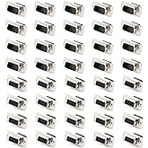JRready ST6238 DB9 Accessories Connectors Female to Male 9 Pin D-SUB Crimp Type Connector 20 Female and 20 Male PBT Insulator for RS232 CNC Industrial Communication Equipment