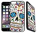 [Teleskins] - Sugar Skull Dia De Los Muertos - Designer Case For iPhone 6 / 6S - Ultra Durable Slim Thin Fit and Highly Protective Rubber TPU Silicon Snap on Back Case / Cover for Girls.