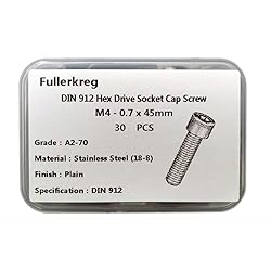 Fullerkreg 0.7mm Pitch M4 x 45MM Socket Head Cap