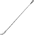 Hiware LZS13B 12 Inches Stainless Steel Mixing Spoon, Spiral Pattern Bar Cocktail Shaker Spoon