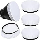 7"/18cm Light Diffuser,Soft Diffuser Lamp Cover White Lamp Shade Diffuser,Great for Studio Strobe Reflectors, Video Shooting (4Pcs)
