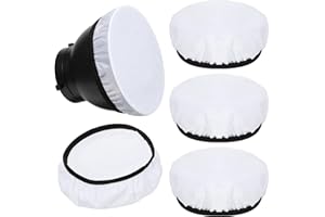 TUCNOEU 7"/18cm Light Diffuser,Soft Diffuser Lamp Cover White Lamp Shade Diffuser,Great for Studio Strobe Reflectors, Video Shooting (4Pcs)