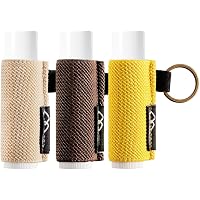 WK IEASON Lip Balm Holder Keychain - 5 Pack Black, Elastic Clip-On Sleeves For Chapstick, Lip Gloss - View #2