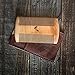 Peach Wood Beard Comb for Grooming with Dual Size Teeth & Leather Pouch
