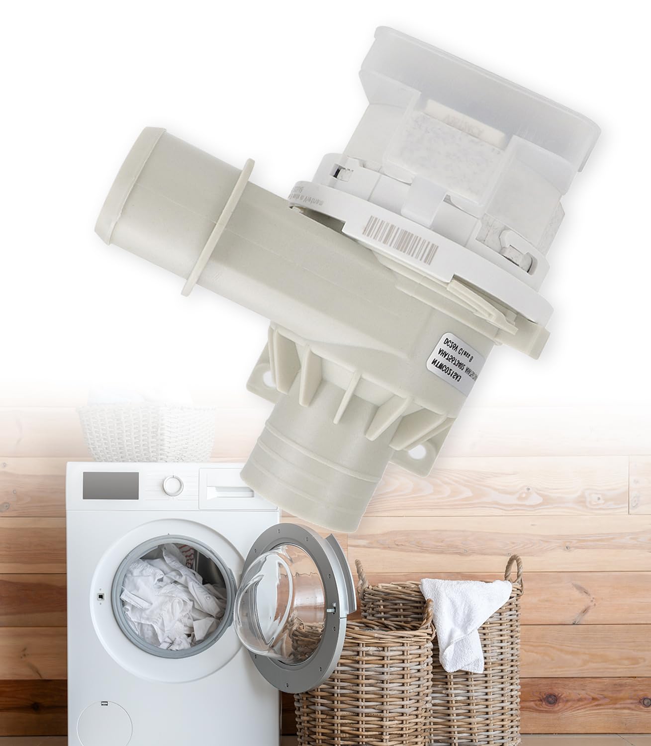 Photo 1 of USTAR Upgraded AHA75673404 AHA75673402 Washer Drain Pump Assembly Compatible with LG Washing Machine Drain Pump Replace AP6978814 PS12748410 WT7250CW WT7300CW WT7305CW WT7405CW
