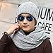Vbiger Mens 3-Pieces Winter Knit Hat Set, Warm Beanie Hat + Scarf + Gloves Winter Set for Men (Light Blue)