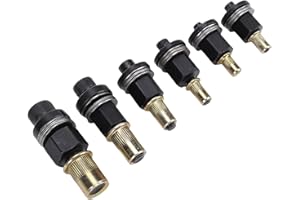 Jeffergarden 6Pcs Rivet Nut Tool Mandrels Set, Manual Rivnut Tool Accessories with Common Sizes 10 24 6 32 8 32 5 16 18 1 4 2