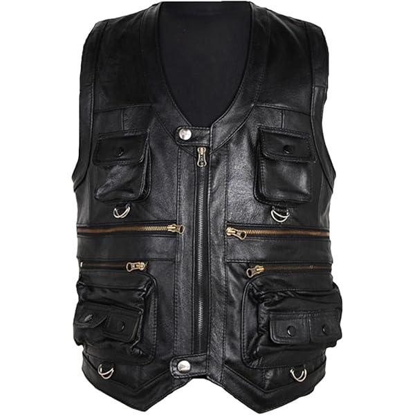 Fashion SX Men's punk rock rivet leather jacket club