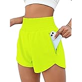 BMJL Women's Athletic Shorts High Waisted Running Short Pocket 2.5" Sporty Shorts Gym Workout Shorts