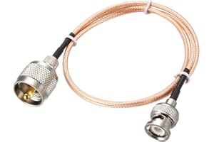 uxcell UHF () Male to BNC Male Antenna Radio Cable RG316 Coax Cable 3 Feet for Coax Mobile to Base Antenna