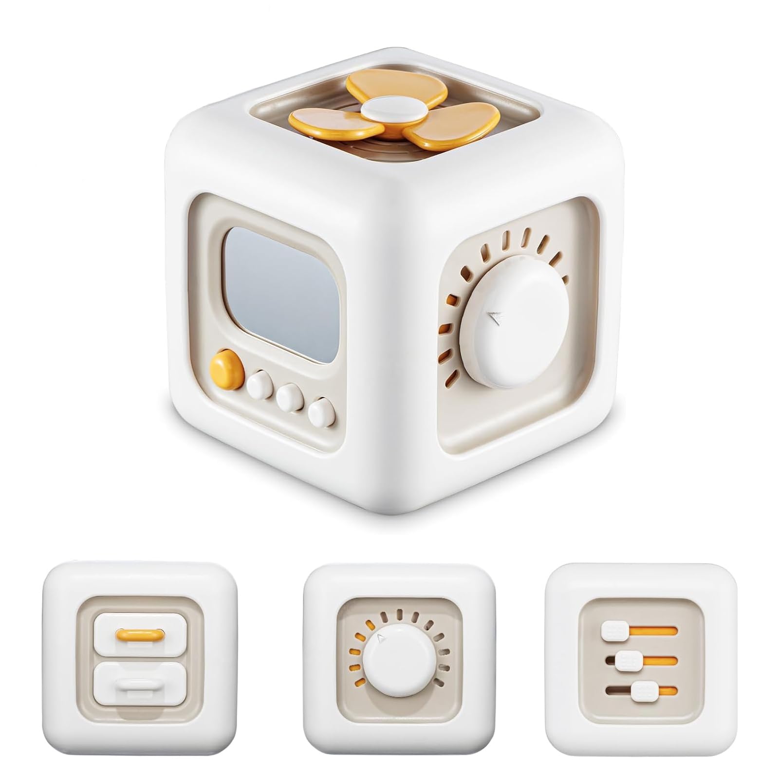 VoMii Baby Activity Cube - Montessori Sensory Toys for 12-24 Months, Travel & Learning Toys