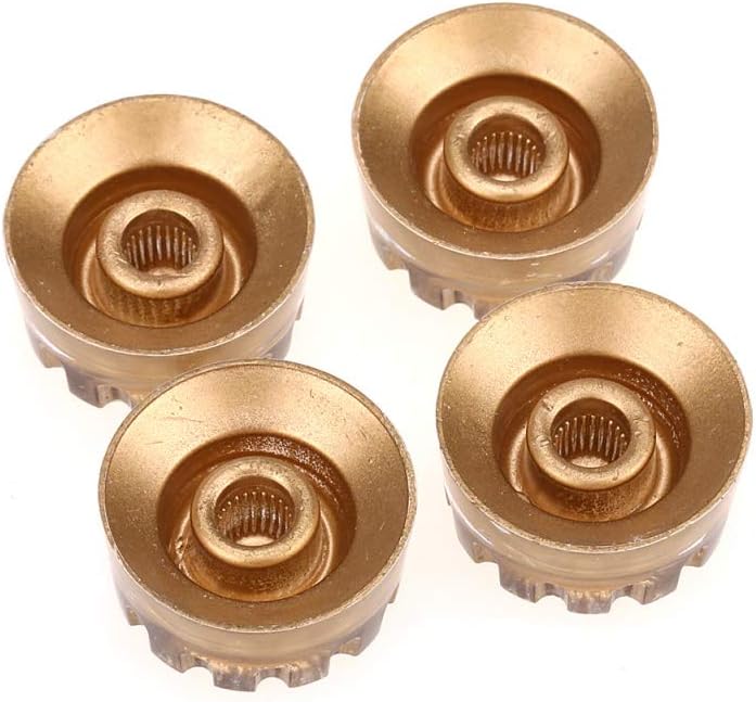Musiclily Pro Imperial Inch Size Knurled Control Speed Knobs Compatible with USA Made Les Paul Style Electric Guitar,Gold (Set of 4) - Image 4