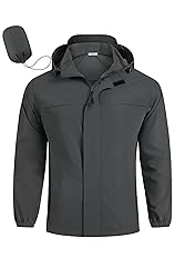 COOFANDY Men's Rain Jacket Waterproof Lightweight